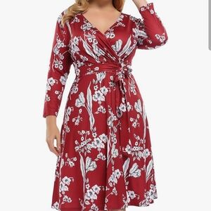 AMX womens 3/4 sleeve a line dress